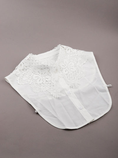 Classic White lace statement detachable collar - Odette