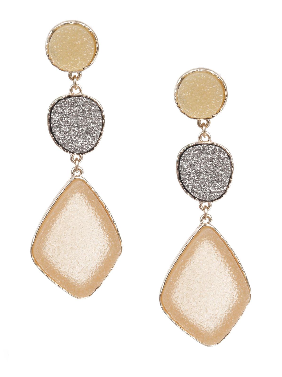 Gold Plated Stylish Drop Earrings