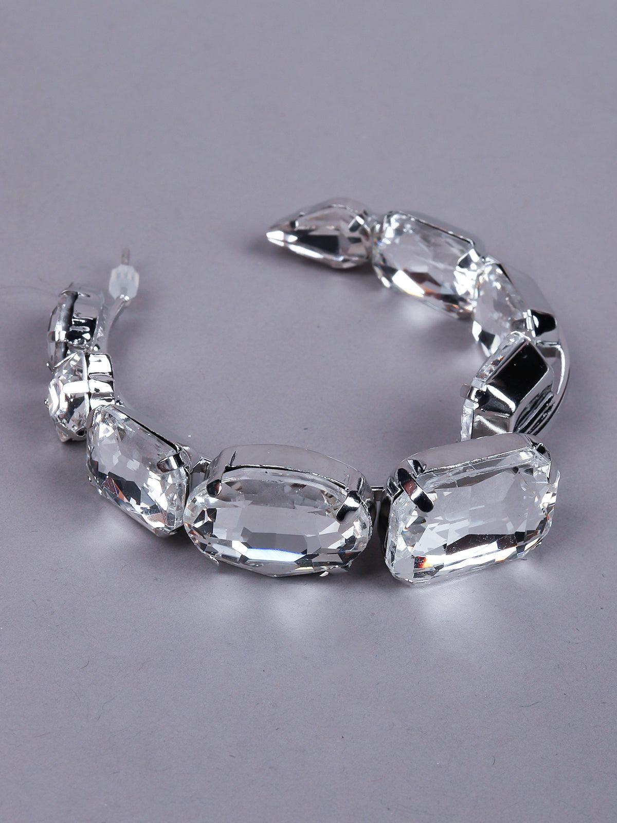 Clear crystal-embellished hoop earrings - Odette