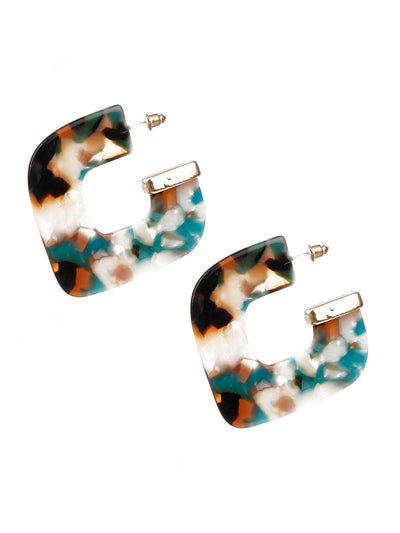 ORNATE MULTICOLORED HOOP EARRINGS - Odette