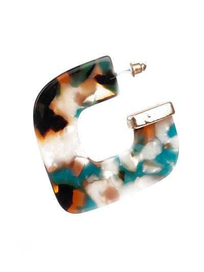 ORNATE MULTICOLORED HOOP EARRINGS - Odette