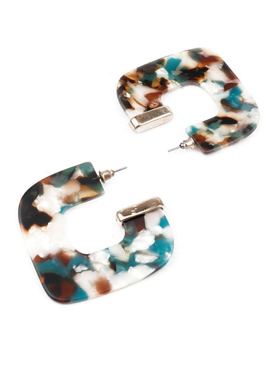 ORNATE MULTICOLORED HOOP EARRINGS - Odette