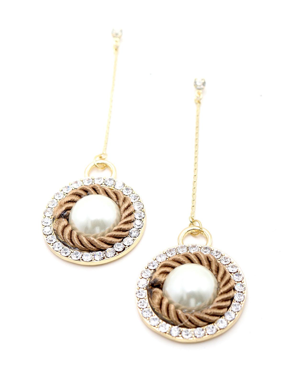 Copper Gold Awesome Dangle Earrings - Odette