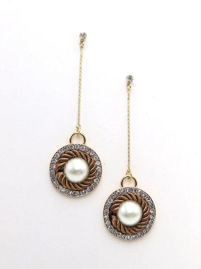 Copper Gold Awesome Dangle Earrings - Odette