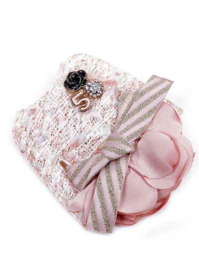 Creamy Baby Pink Bow Brooch - Odette