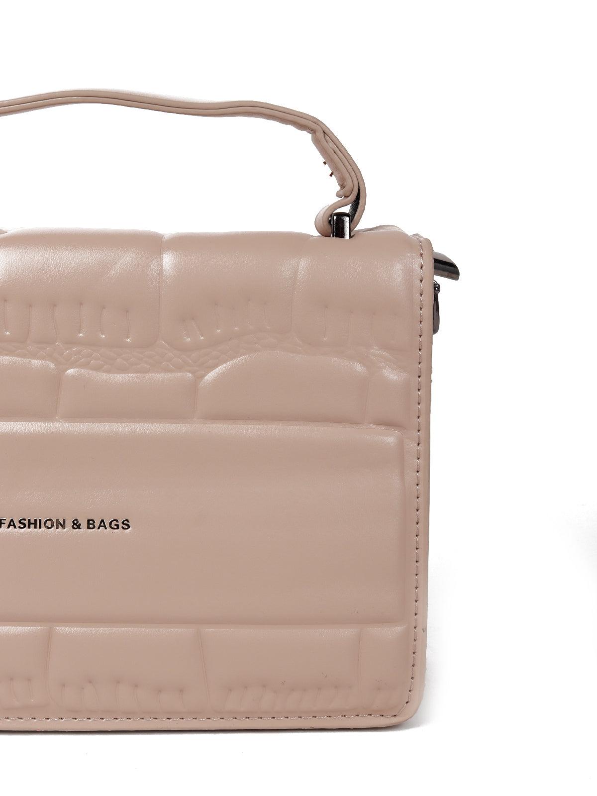 Creamy beige colour sling bag for women - Odette