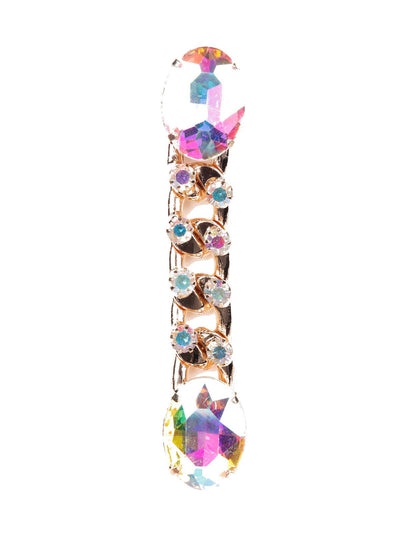 Crome crystal chained drop earrings - Odette