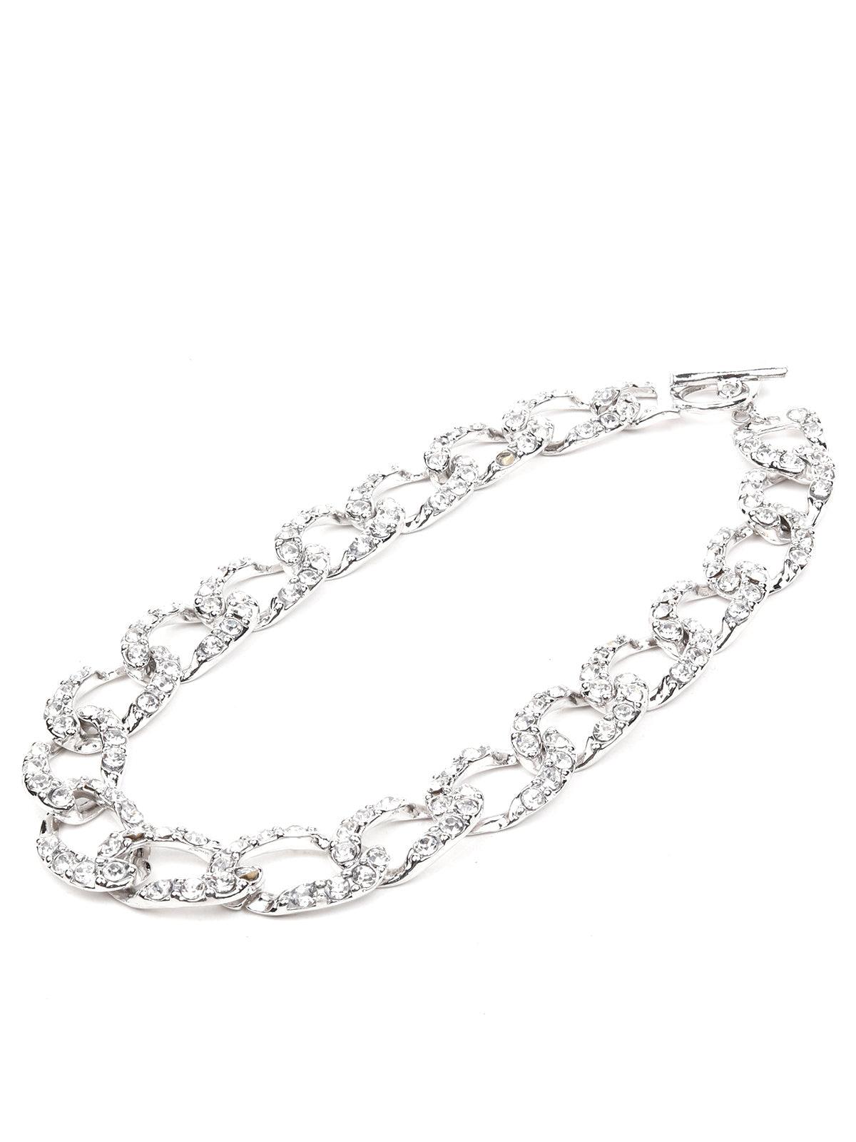 Crystal-embellished interlinked chain - Odette