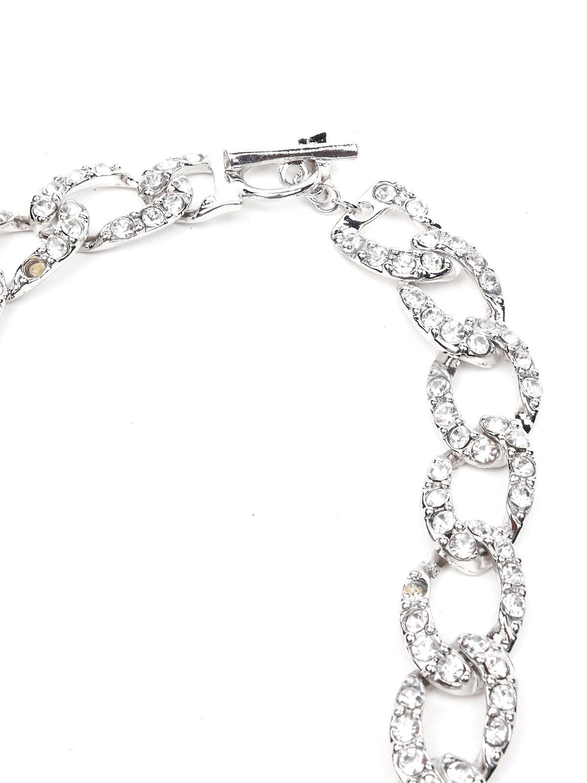 Crystal-embellished interlinked chain - Odette