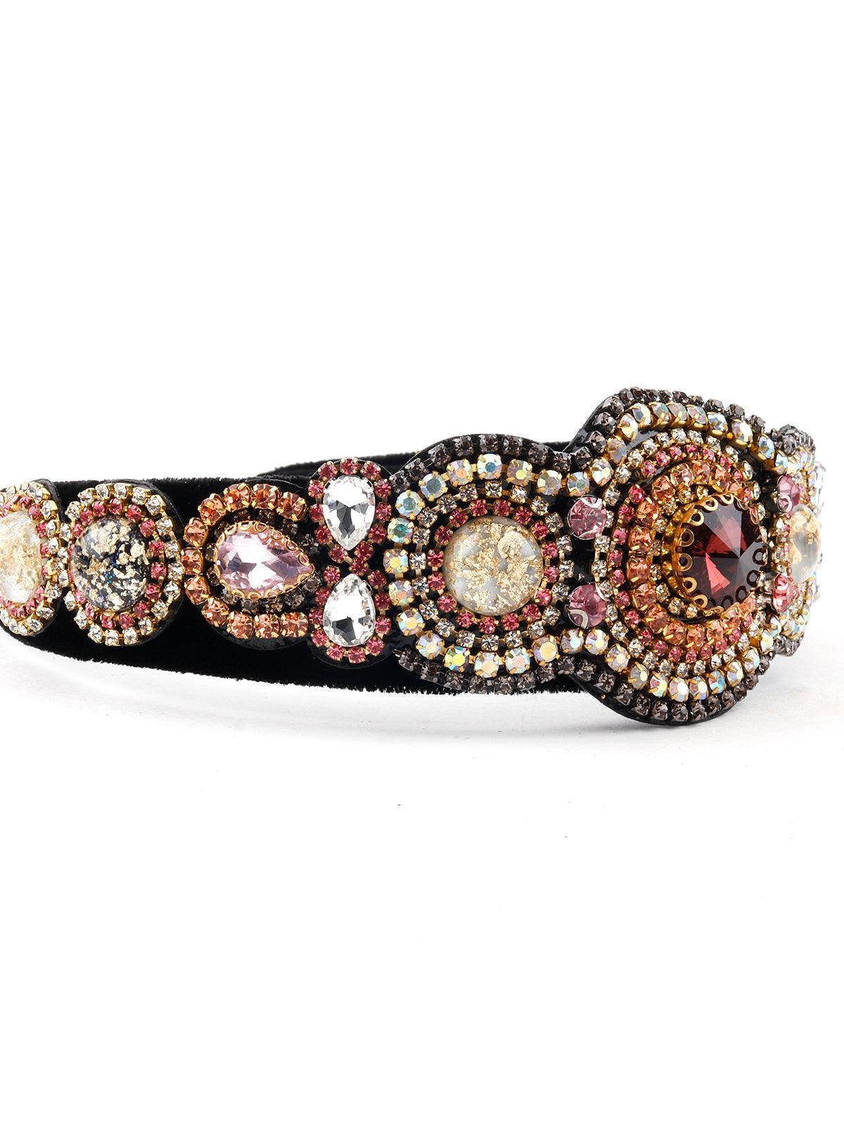 Cute Multicolor Crystal Hair Band - Odette