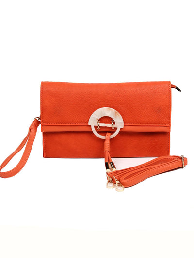 Cute orange clutch for women - Odette