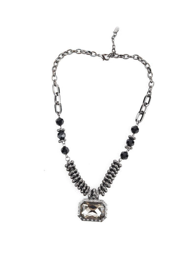 Dauntless Gunmetal Matinee Necklace - Odette