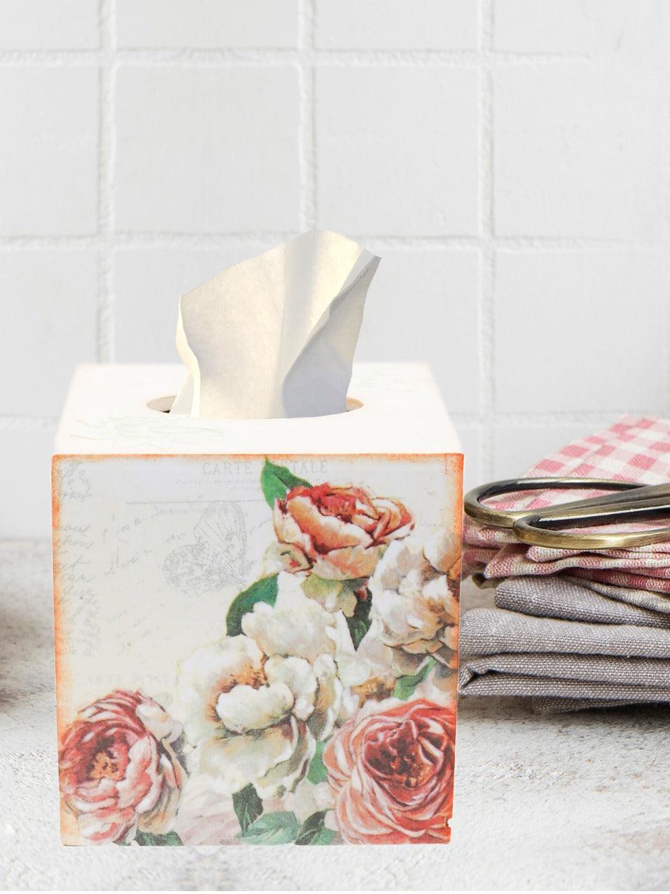 Decoupage’ Wooden Tissue Box - Odette