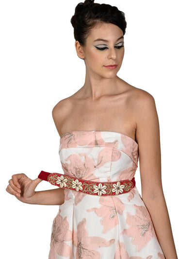 Deep Pink Embellished Shell Belt! - Odette