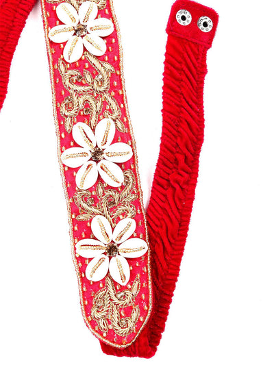 Deep Pink Embellished Shell Belt! - Odette