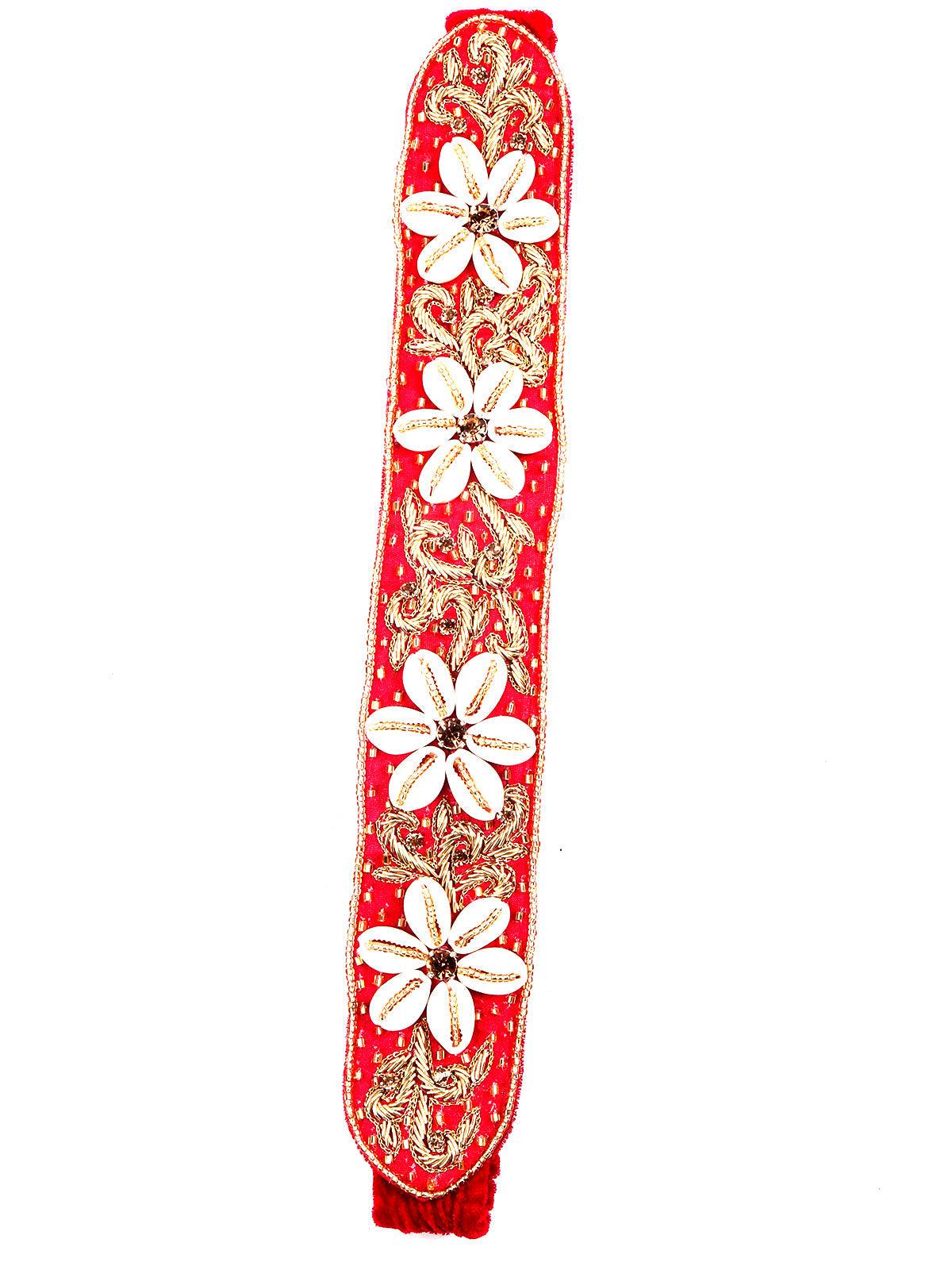 Deep Pink Embellished Shell Belt! - Odette