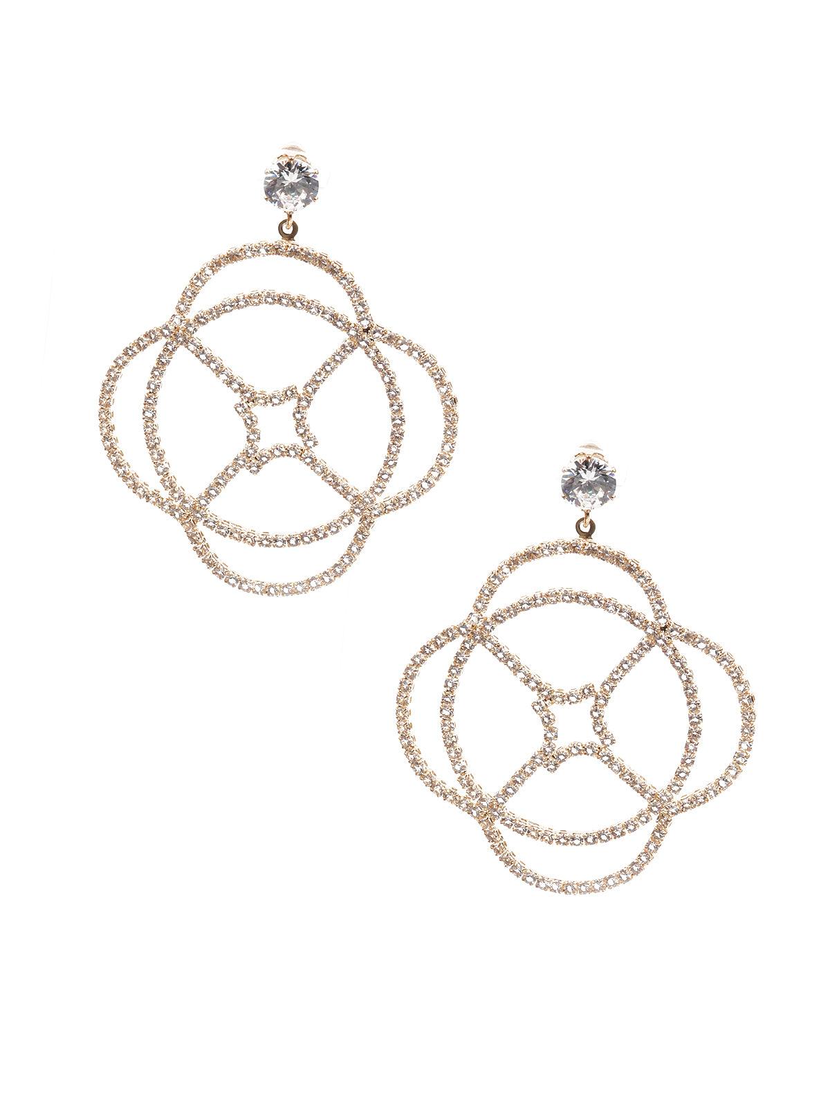 Gold metal deals earrings