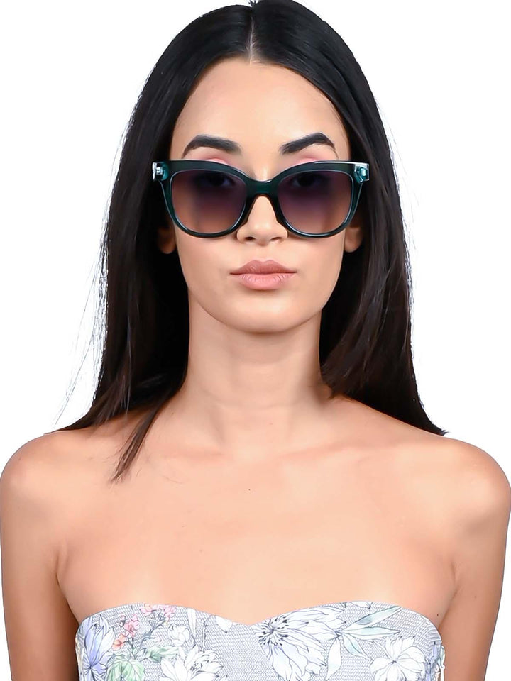 Odette Women Designer Blue Frame Sunglasses