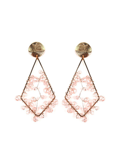 Designer geometric gold-tone cluster earrings - Odette