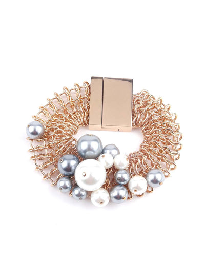 Designer gold embellished necklace set - Odette