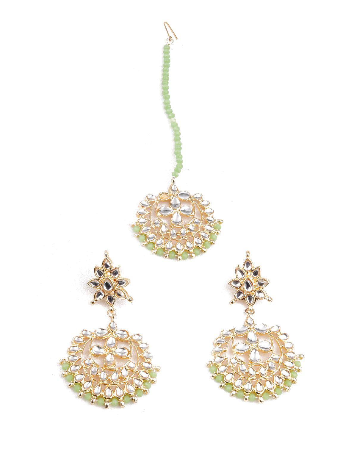 Maang Tikka & Earrings – Sulbha Fashions