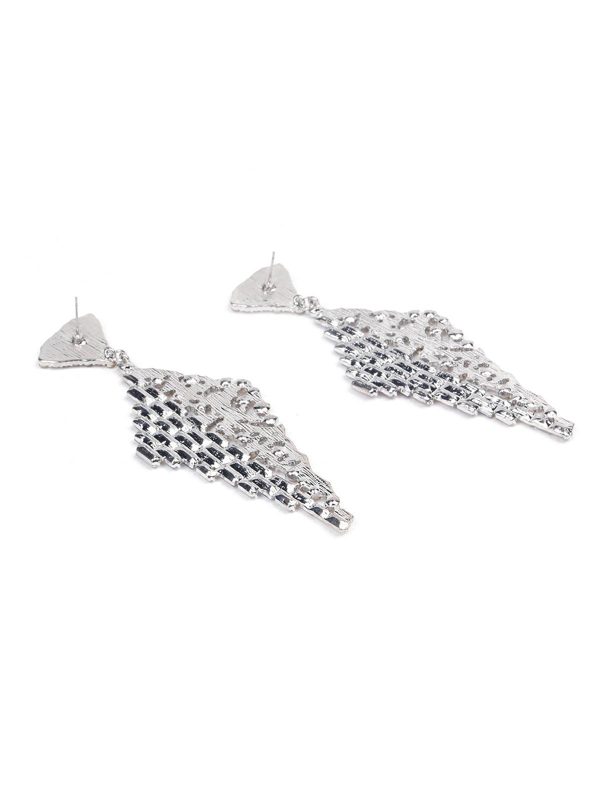 Diamanté gorgeous artificial diamond drop earrings - Odette