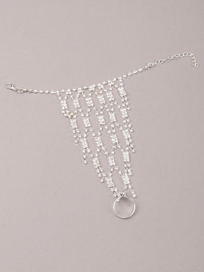 Diamanté infused embellished stunning hand chain - Odette