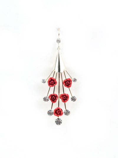 Divine Red Dangle Earrings - Odette