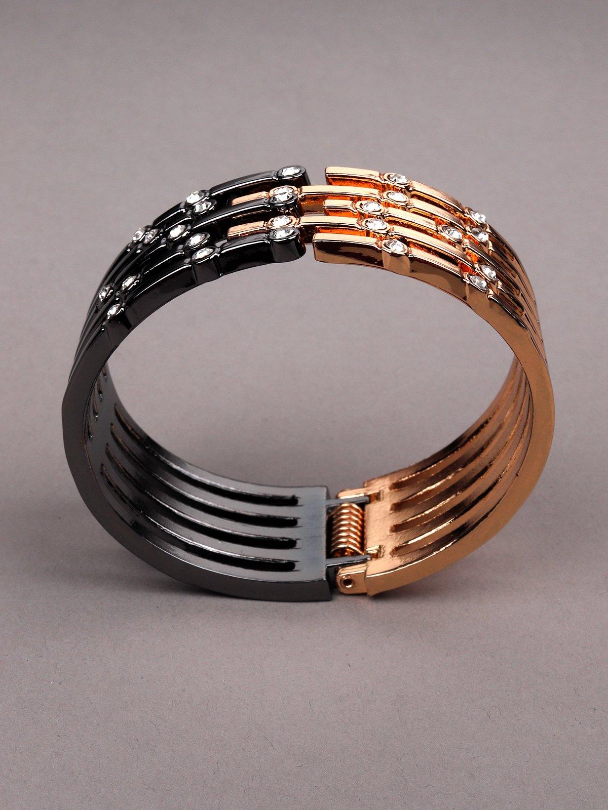 Dual coloured gold and smoke silver Bracelet - Odette