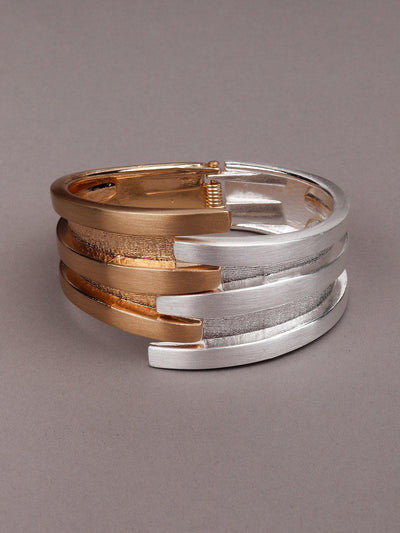 Dual Coloured Gold And Stunning Silver Bracelet - Odette