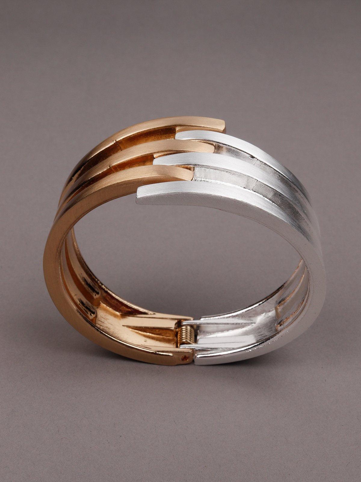 Dual Coloured Gold And Stunning Silver Bracelet - Odette