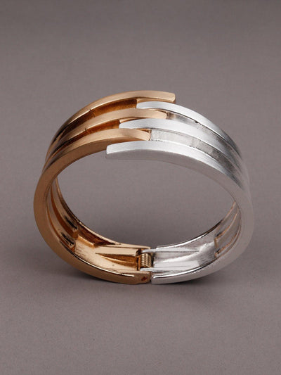 Dual Coloured Gold And Stunning Silver Bracelet - Odette