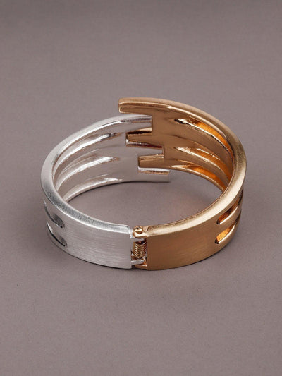 Dual Coloured Gold And Stunning Silver Bracelet - Odette