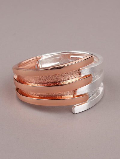 Dual Coloured Rose Gold And Stunning Silver Bracelet - Odette