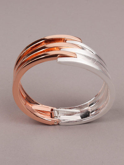 Dual Coloured Rose Gold And Stunning Silver Bracelet - Odette