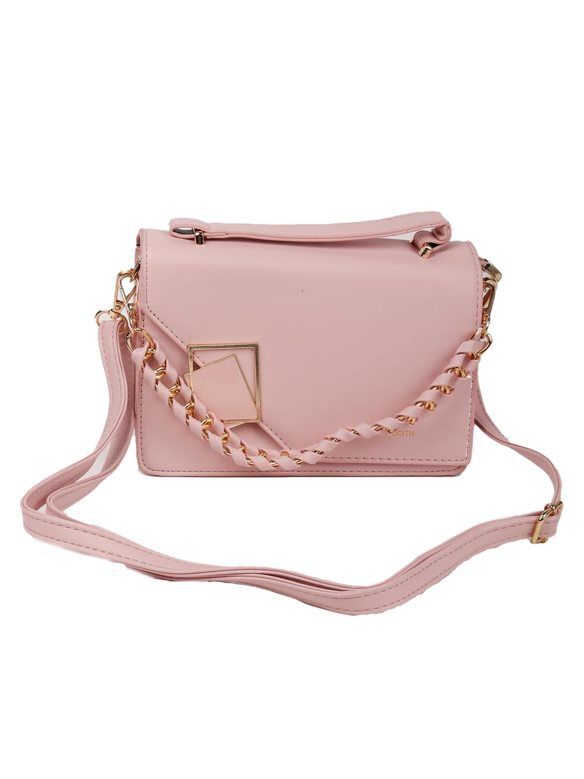 Dusk pink smooth sling bag - Odette
