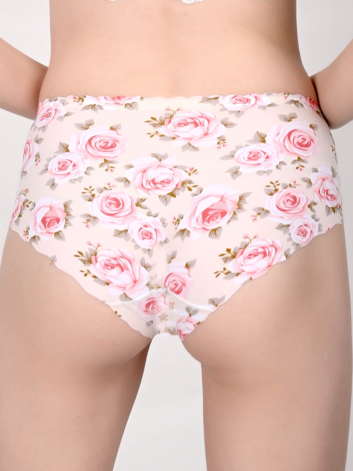 Odette Women Yellow Floral Printed Polyester Bra And Panty Set