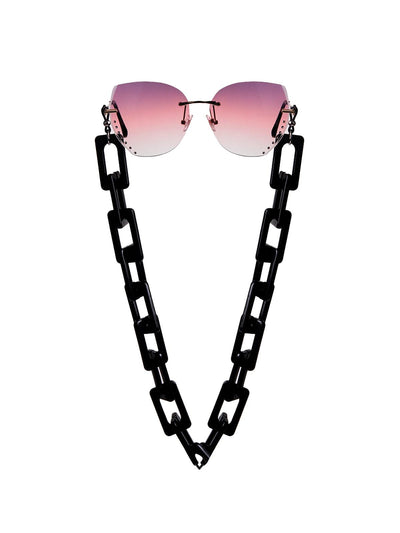 Elegant Black Acrylic  trendy Sunglass Chain - Odette