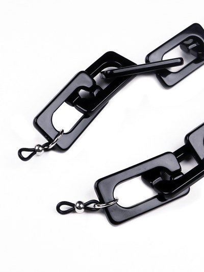 Elegant Black Acrylic  trendy Sunglass Chain - Odette