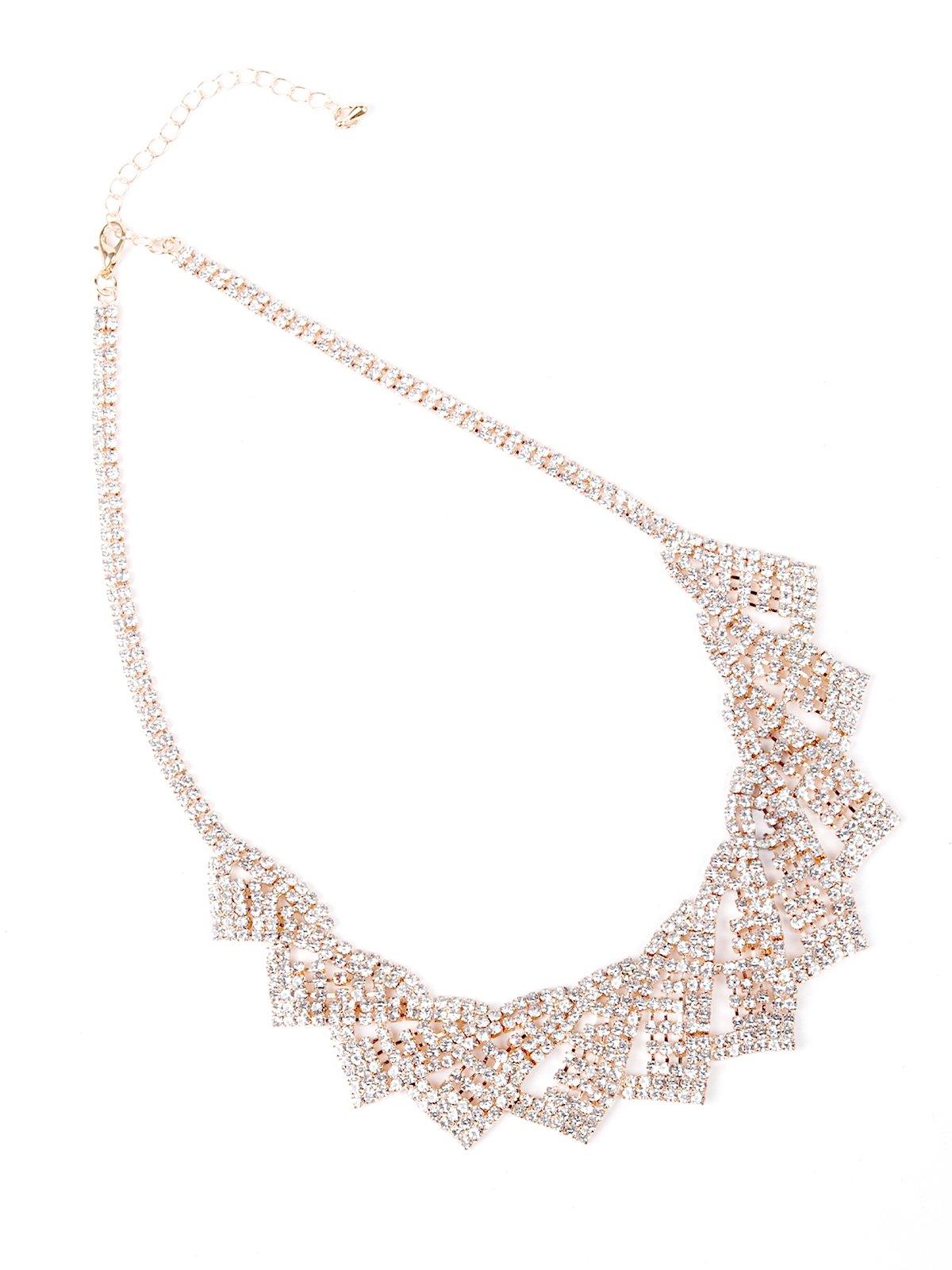 Elegant Gold-tone studded necklace - Odette