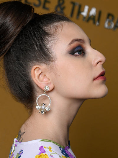 Elegant Ring Dangle Earrings - Odette