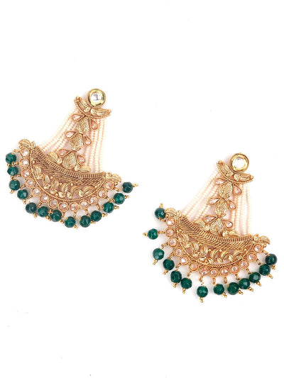 Embellished Gold Tone Swing Earrings! - Odette