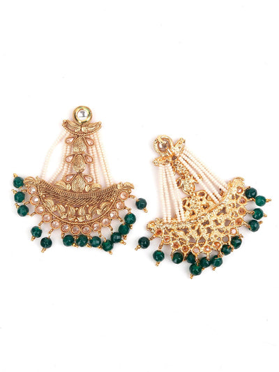 Embellished Gold Tone Swing Earrings! - Odette