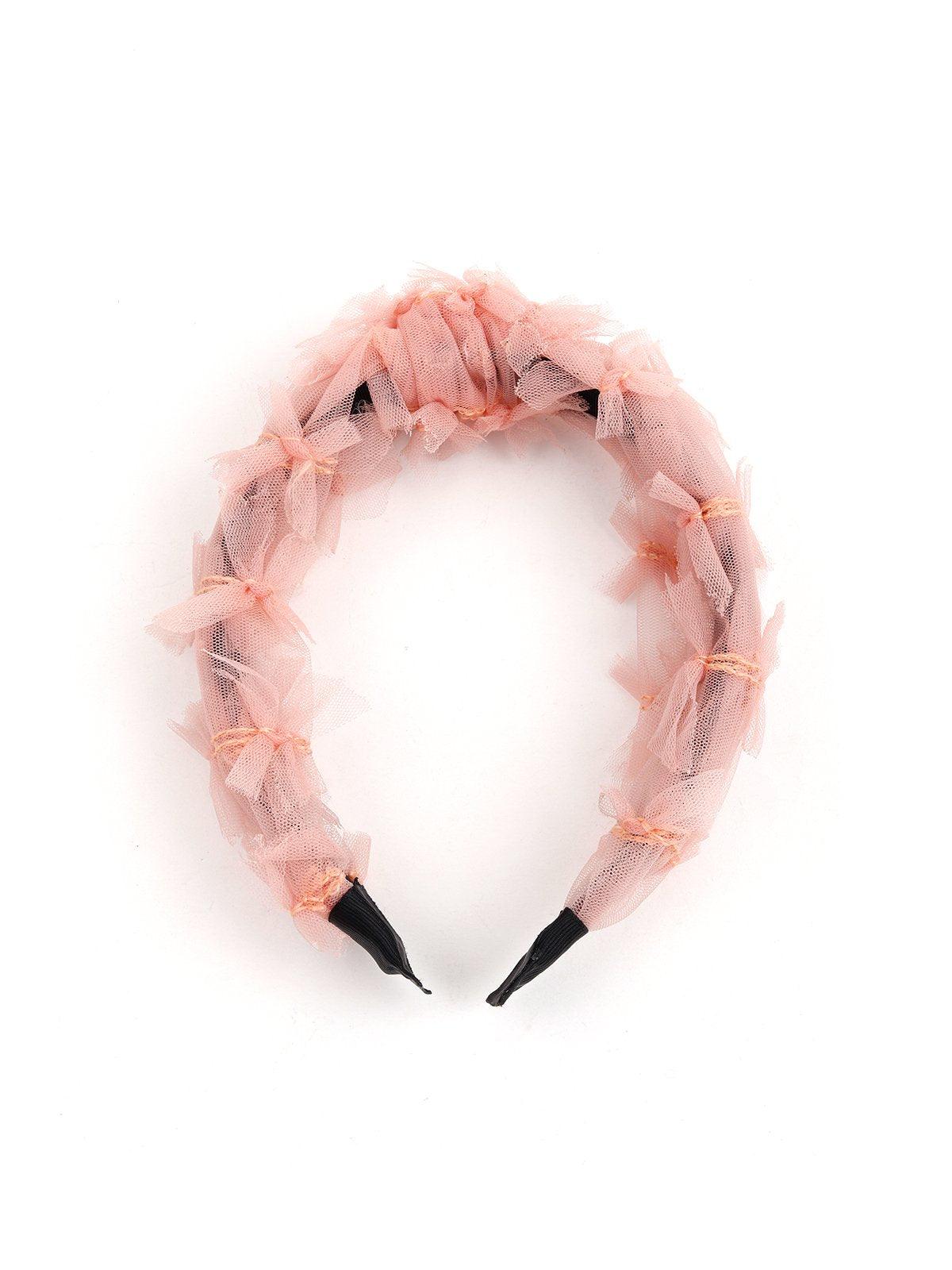 Enchantine Pink Ruffled Hairband - Odette