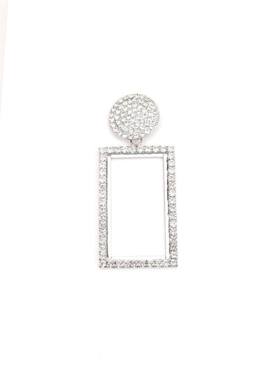 Enchanting Rectangular Rhinestone Earring - Odette