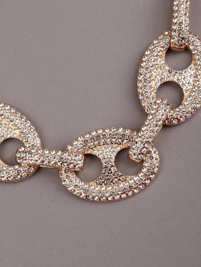 Entangled Oval Shaped Rings Necklace - Odette