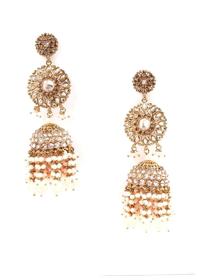 Exquisite 3 Piece Set of Necklace, Earrings and Maang Tikka - Odette
