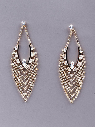 Exquisite Almond-Shaped Crystal Earrings - Odette