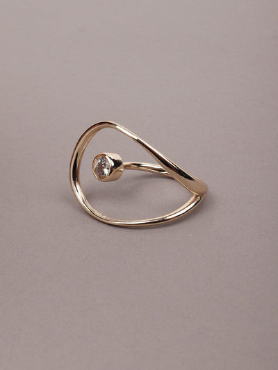 Exquisite designer studded ring - Odette