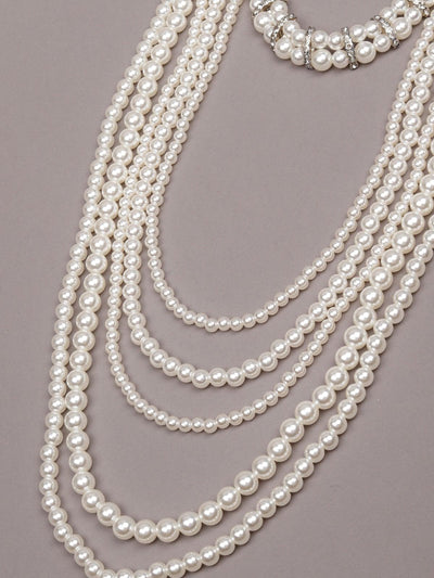 Exquisite Long Overlapping Pearl Necklace - Odette